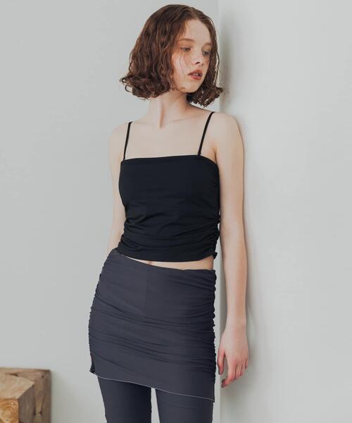 URBAN RESEARCH(アーバンリサーチ)の「『UVカット』Swim URBAN RESEARCH スイム サイドギャザーブラトップ(水着・レディース・ブラウン/ブラック・M/L/S/M)」の2枚目の写真
