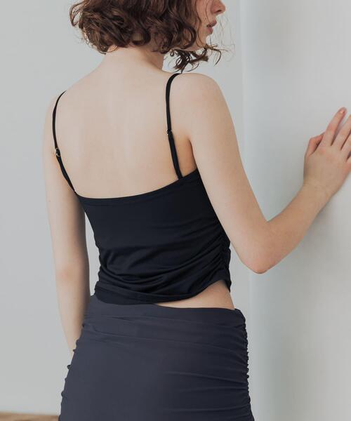 URBAN RESEARCH(アーバンリサーチ)の「『UVカット』Swim URBAN RESEARCH スイム サイドギャザーブラトップ(水着・レディース・ブラウン/ブラック・M/L/S/M)」の5枚目の写真