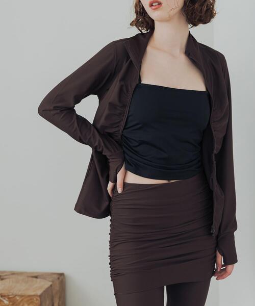 URBAN RESEARCH(アーバンリサーチ)の「『UVカット』Swim URBAN RESEARCH スイム サイドギャザーブラトップ(水着・レディース・ブラウン/ブラック・M/L/S/M)」の12枚目の写真