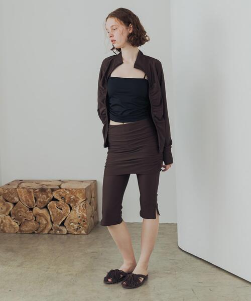 URBAN RESEARCH(アーバンリサーチ)の「『UVカット』Swim URBAN RESEARCH スイム サイドギャザーブラトップ(水着・レディース・ブラウン/ブラック・M/L/S/M)」の13枚目の写真