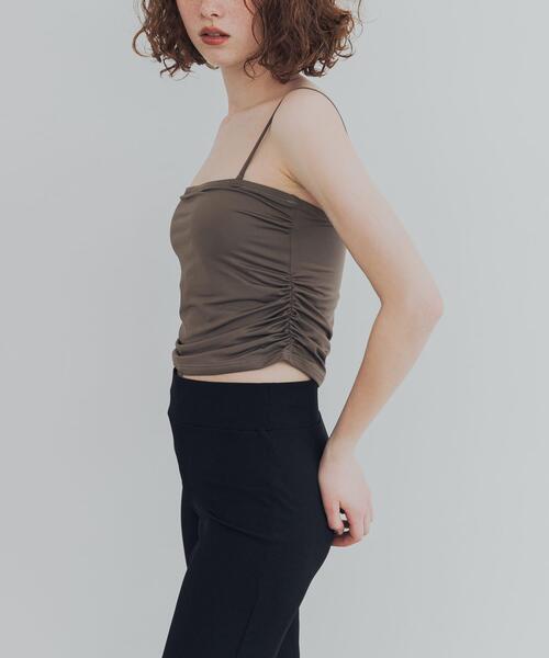URBAN RESEARCH(アーバンリサーチ)の「『UVカット』Swim URBAN RESEARCH スイム サイドギャザーブラトップ(水着・レディース・ブラウン/ブラック・M/L/S/M)」の17枚目の写真
