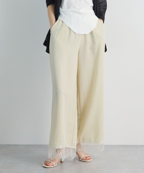 STELLA FISH(ステラフィッシュ)の「裾レースパンツ(その他パンツ・レディース・ブラック/アイボリー/ブラウン・MEDIUM/SMALL)」の5枚目の写真
