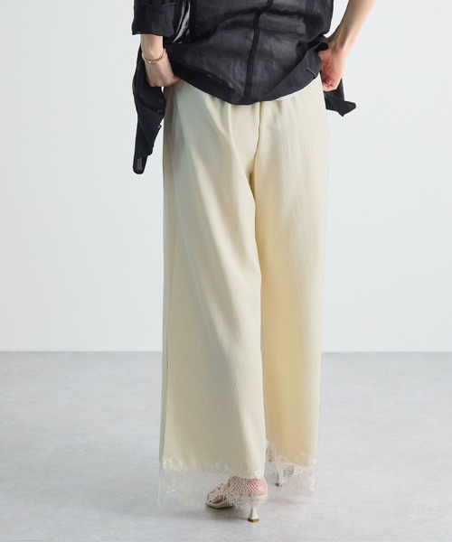 STELLA FISH(ステラフィッシュ)の「裾レースパンツ(その他パンツ・レディース・ブラック/アイボリー/ブラウン・MEDIUM/SMALL)」の6枚目の写真