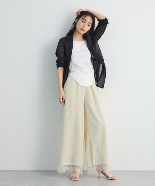 STELLA FISH(ステラフィッシュ)の「裾レースパンツ(その他パンツ・レディース・ブラック/アイボリー/ブラウン・MEDIUM/SMALL)」の12枚目の写真