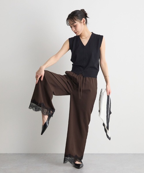 STELLA FISH(ステラフィッシュ)の「裾レースパンツ(その他パンツ・レディース・ブラック/アイボリー/ブラウン・MEDIUM/SMALL)」の22枚目の写真
