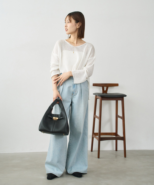 LE TALON（ルタロン）の「LETALON 2way soft cube bag（ショルダーバッグ・レディース・ブラック/ベージュ・FREE）」の3枚目の写真