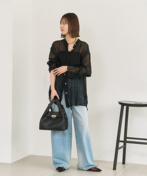 LE TALON（ルタロン）の「LETALON 2way soft cube bag（ショルダーバッグ・レディース・ブラック/ベージュ・FREE）」の6枚目の写真
