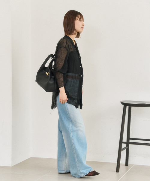 LE TALON（ルタロン）の「LETALON 2way soft cube bag（ショルダーバッグ・レディース・ブラック/ベージュ・FREE）」の7枚目の写真