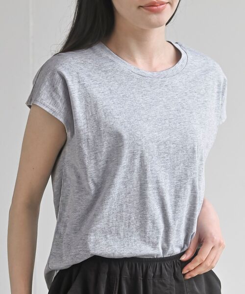 rps（アールピーエス）の「サイロコンパクトコットンフレンチＴ（Tシャツ/カットソー・レディース・チャコールグレー/オフホワイト/ブラック/杢グレー・L/M）」の4枚目の写真