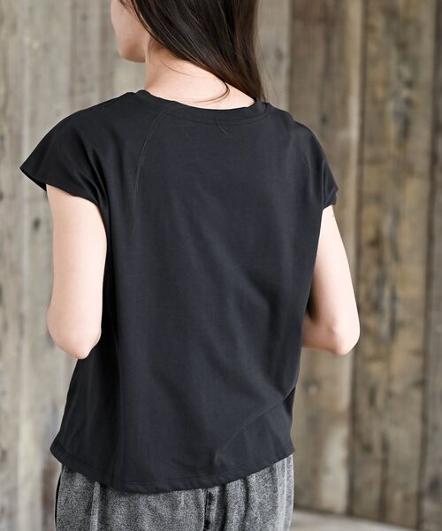 rps（アールピーエス）の「サイロコンパクトコットンフレンチＴ（Tシャツ/カットソー・レディース・チャコールグレー/オフホワイト/ブラック/杢グレー・L/M）」の10枚目の写真