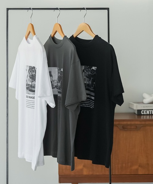 mili an deni（ミリアンデニ）の「半袖シティスケープフォトプリントTシャツ（Tシャツ/カットソー・レディース・オフホワイト/チャコールグレー/ブラック・M/L）」の19枚目の写真