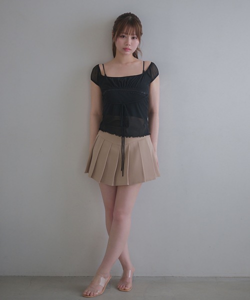 M DOLLY(エムドリー)の「Sheer riley mellow tops / シアーライリーメロウトップス(Tシャツ/カットソー・レディース・ホワイト/ブラック・FREE)」の13枚目の写真