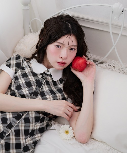 fupel(フぺル)の「collar check mini onepiece / 襟付きチェックミニワンピース(ワンピース・レディース・ベージュ/ブラック・FREE)」の19枚目の写真