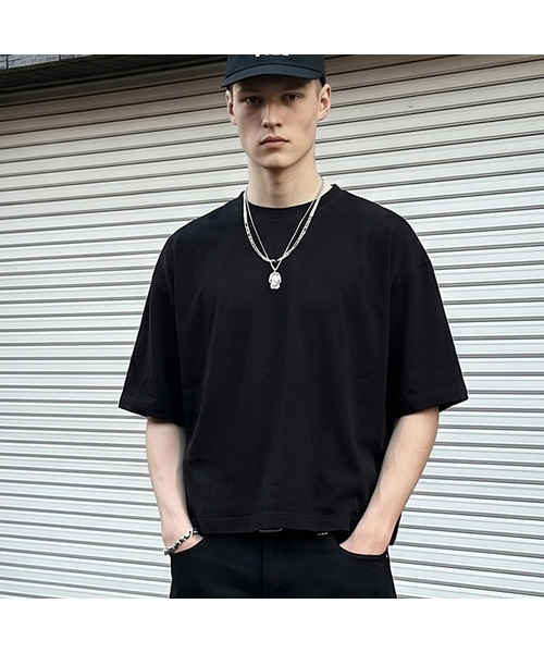 DWSE(ディーダブリューエスイー)の「エッセンシャルクロップ半袖Tシャツ_5カラー(Tシャツ/カットソー・メンズ・チャコール/ホワイト/ライトグレー/ブラック/アッシュグレー・SMALL/MEDIUM/LARGE/X-LARGE)」の1枚目の写真