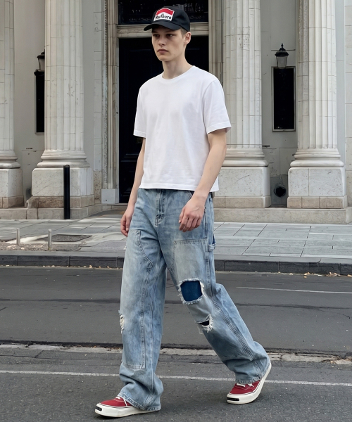DWSE(ディーダブリューエスイー)の「エッセンシャルクロップ半袖Tシャツ_5カラー(Tシャツ/カットソー・メンズ・チャコール/ホワイト/ライトグレー/ブラック/アッシュグレー・SMALL/MEDIUM/LARGE/X-LARGE)」の12枚目の写真