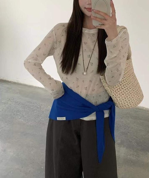 Chiina(チーナ)の「Chiina/ロングスリーブシアートップス(Tシャツ/カットソー・レディース・D/B/A/C・FREE)」の15枚目の写真