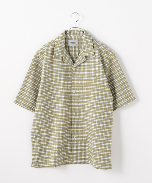 Carhartt WIP(カーハートダブリューアイピー)の「CARHARTT WIP / カーハート ダブリューアイピー S/S KANDER SHIRT(シャツ/ブラウス・メンズ・ブルー/オレンジ・LARGE/MEDIUM)」の1枚目の写真