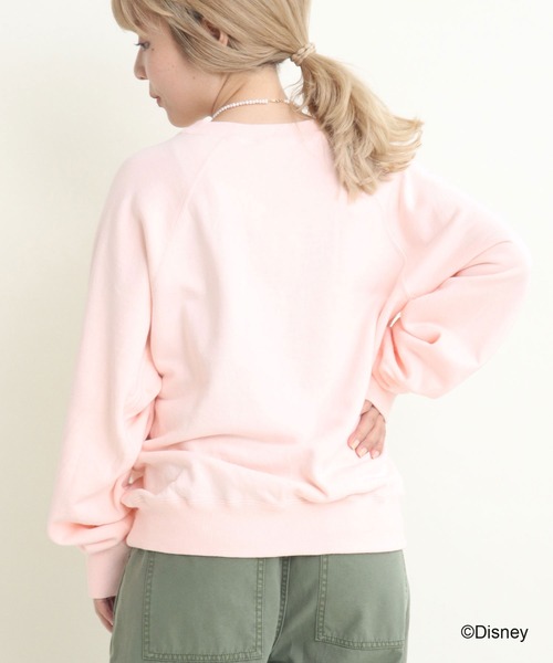 CHILD WOMAN(チャイルドウーマン)の「ミッキー/プリント クルーネックスウェット(スウェット・レディース・グレー/ブラウン/サックスブルー/ピンク/イエロー・FREE)」の11枚目の写真