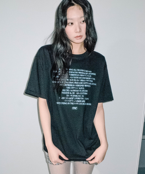 CHICKS(チックス)の「アッセンブルレタリングオーバー半袖ブラック(Tシャツ/カットソー・レディース・ブラック・ONE SIZE/TWO)」の3枚目の写真