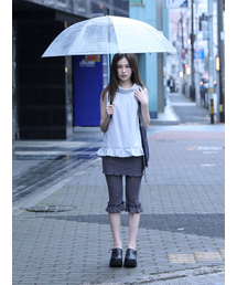 UGLY SHADOW | FRILL CAPRI SKIRT PANTS(ST NAVY)(その他パンツ)