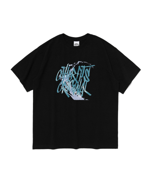 OTHERFITS(アザーフィッツ)の「グラフィティロゴ半袖Tシャツ(ブラック/ブルー)(Tシャツ/カットソー・メンズ・その他・SMALL/MEDIUM/LARGE/X-LARGE/2XL)」の1枚目の写真