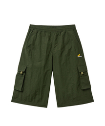 Nylon Cargo Bermuda Shorts Khaki