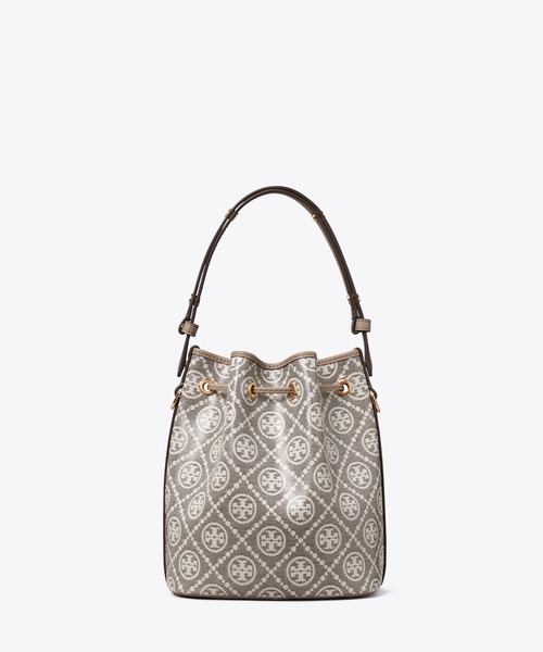TORY BURCH（トリーバーチ）の「Tモノグラム コーテッドジャガード バケットバッグ（ショルダーバッグ・レディース・ダークブラウン・ONE SIZE）」の8枚目の写真