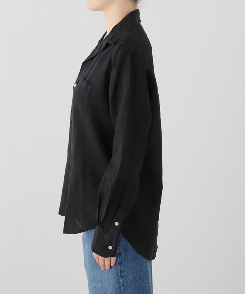 Frank&Eileen(フランクアンドアイリーン)の「Frank&Eileen/フランク&アイリーン WASHED LINEN シャツ(シャツ/ブラウス・レディース・ブラック・X-SMALL)」の7枚目の写真