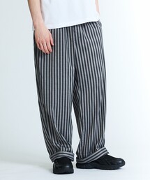 ABAHOUSE（アバハウス）の「リネンライク ストライプ ワイド イージーパンツ（その他パンツ）」