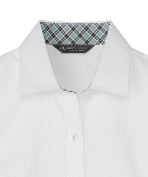 TOKYO SHIRTS(トウキョウシャツ)の「【透け防止】 形態安定ノンアイロン ワイド 7分袖ビジネスワイシャツ(ビジネスシャツ・レディース・ホワイト・XL/S/M/L/LL)」の3枚目の写真