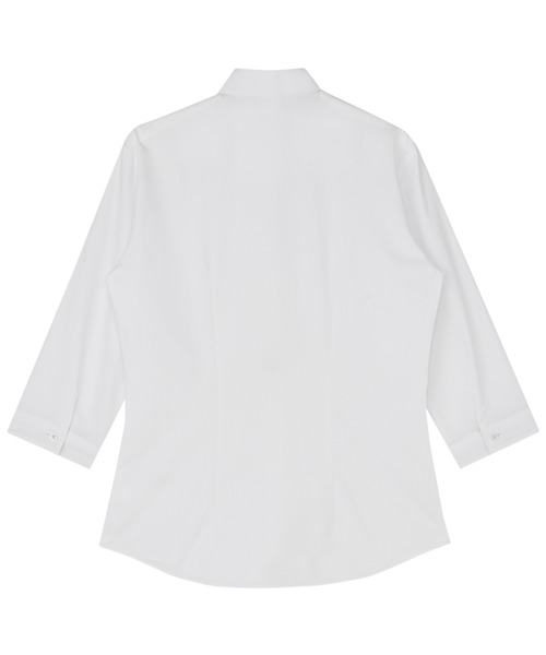 TOKYO SHIRTS(トウキョウシャツ)の「【透け防止】 形態安定ノンアイロン ワイド 7分袖ビジネスワイシャツ(ビジネスシャツ・レディース・ホワイト・XL/S/M/L/LL)」の2枚目の写真