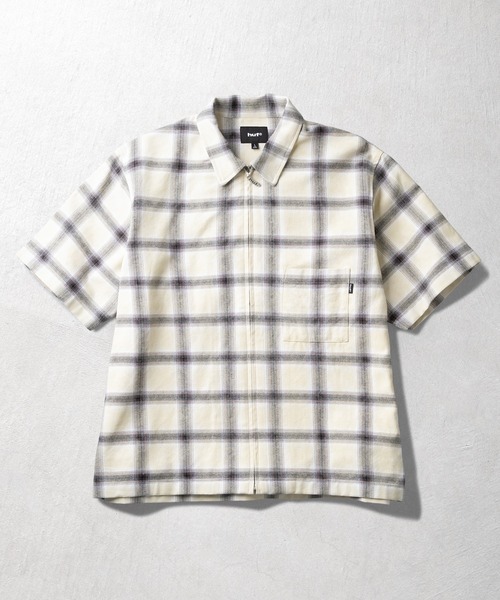 HUF(ハフ)の「MISTY PLAID SHIRT(シャツ/ブラウス・メンズ・ネイビー/ベージュ・M/S/XL/L)」の2枚目の写真