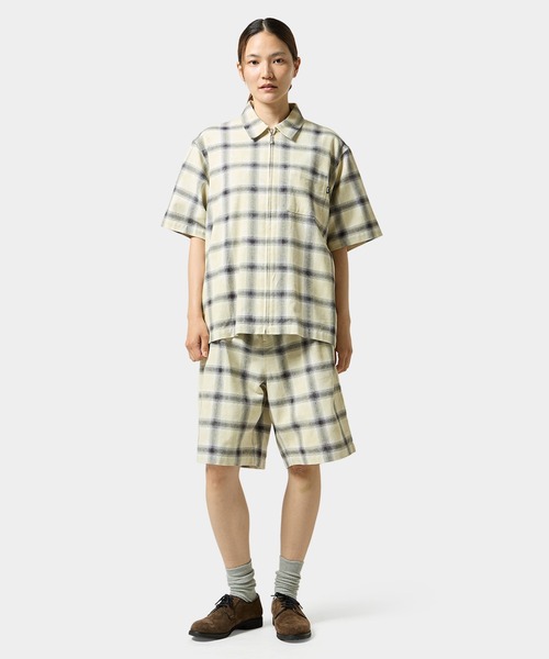 HUF(ハフ)の「MISTY PLAID SHIRT(シャツ/ブラウス・メンズ・ネイビー/ベージュ・M/S/XL/L)」の14枚目の写真