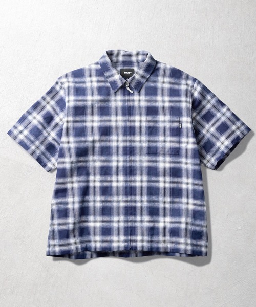 HUF(ハフ)の「MISTY PLAID SHIRT(シャツ/ブラウス・メンズ・ネイビー/ベージュ・M/S/XL/L)」の9枚目の写真