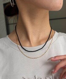 Chez toi | カラービーズ2連ネックレス(ネックレス)