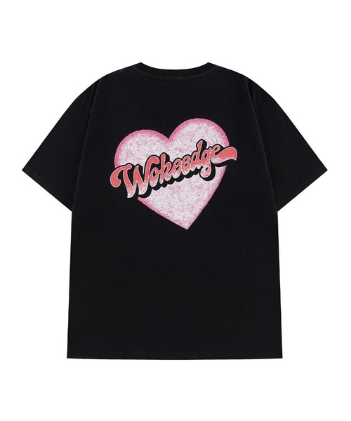 WOKE EDGE(ウォークエッジ)の「WOKE EDGE / ウォークエッジ Blonde Heart Tee(Tシャツ/カットソー・メンズ・カーキ/ブラック・LARGE/MEDIUM)」の2枚目の写真