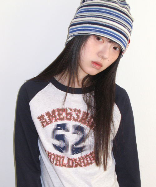 AMESWORLDWIDE(アメスワールドワイド)の「SOFT STRIPE BEANIE BLUE(ニットキャップ/ビーニー・レディース・その他・FREE)」の4枚目の写真