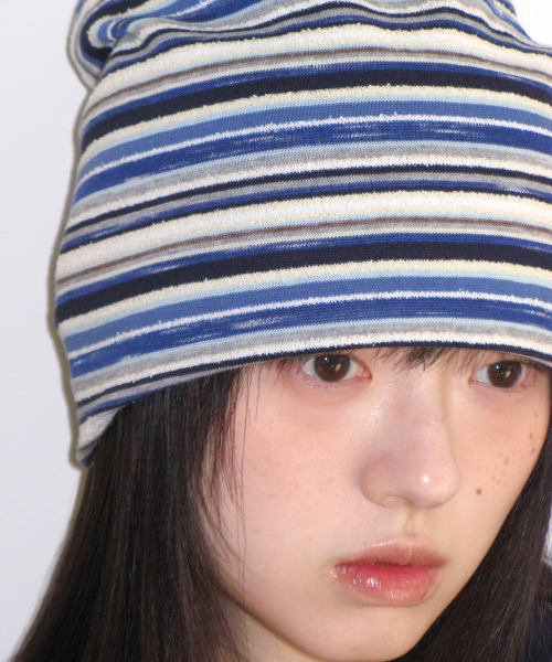AMESWORLDWIDE(アメスワールドワイド)の「SOFT STRIPE BEANIE BLUE(ニットキャップ/ビーニー・レディース・その他・FREE)」の6枚目の写真