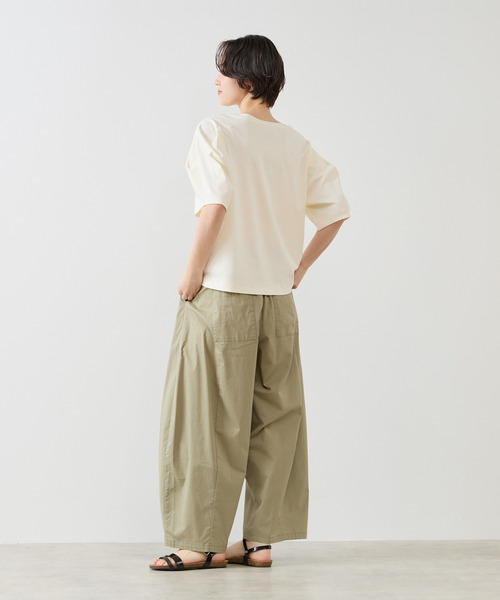 MELROSE claire(メルローズ クレール)の「【微光沢シルケットスムースタックスリーブプルオーバー】(Tシャツ/カットソー・レディース・ブラウン/チャコールグレー/クリーム・FREE)」の6枚目の写真