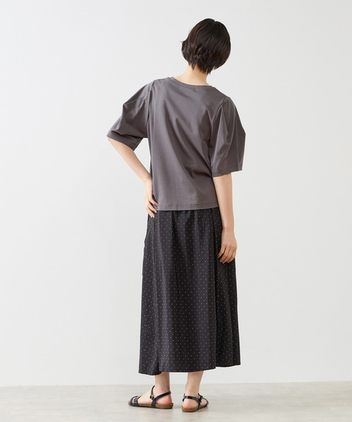 MELROSE claire(メルローズ クレール)の「【微光沢シルケットスムースタックスリーブプルオーバー】(Tシャツ/カットソー・レディース・ブラウン/チャコールグレー/クリーム・FREE)」の20枚目の写真