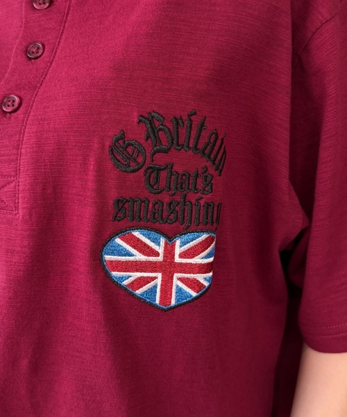 sedacle(セダクル)の「ユニオン刺繍ヘンリースラブTEE(Tシャツ/カットソー・レディース・オフホワイト/ボルドー/ライトブルー/ブラック・LARGE/MEDIUM/SMALL)」の11枚目の写真