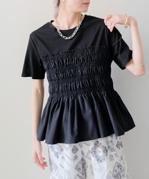 Shirring Bustier Docking Top(シャーリングビスチェドッキングトップス)
