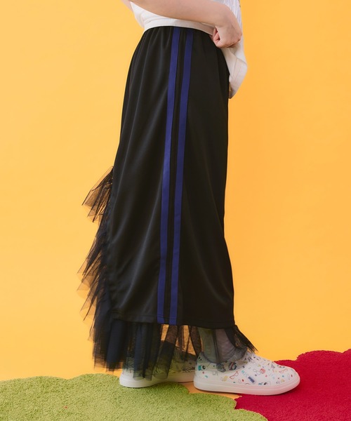 ScoLar(スカラー)の「162652:ジャージライク生地×裏地チュールスカート(スカート・レディース・ブラック/ネイビー/グリーン・M)」の21枚目の写真