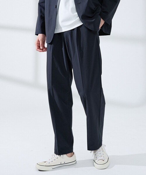 ABAHOUSE GRAY（アバハウスグレイ）の「【セットアップ対応】360°ストレッチ リップストップ リラックス スラックス / 吸水速乾 / 遮熱 / UVカット（スラックス・メンズ・チャコールグレー/ネイビー/ブラック・48/50/46）」の3枚目の写真