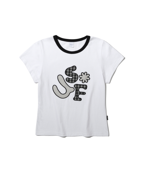 URBANSTOFF(アーバンストッフ)の「チェックドットアプリケティ (ホワイト)(Tシャツ/カットソー・レディース・その他・SMALL)」の3枚目の写真