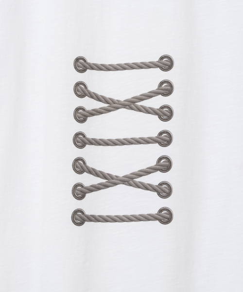 MILLO WOMEN（ミロウーマン）の「レースアップアーカイブTシャツ[ホワイト]（Tシャツ/カットソー・レディース・その他・ONE SIZE）」の7枚目の写真