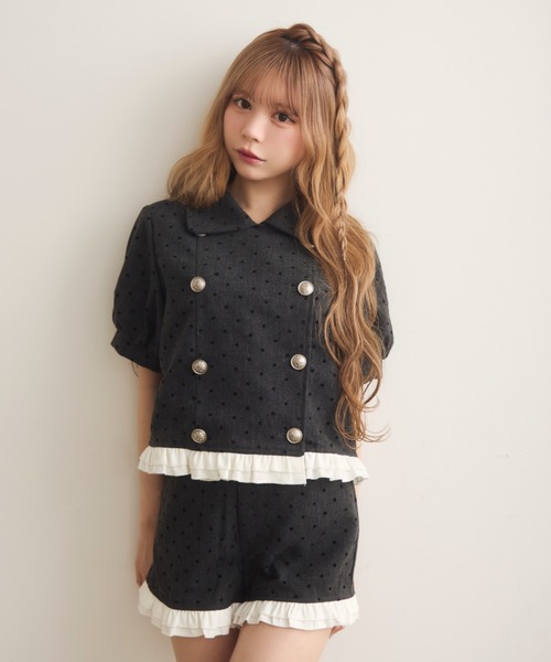 TITTY&CO.(ティティーアンドコー)の「クラシカルドットジャケット(テーラードジャケット・レディース・ライトグレー/チャコールグレー・FREE)」の14枚目の写真