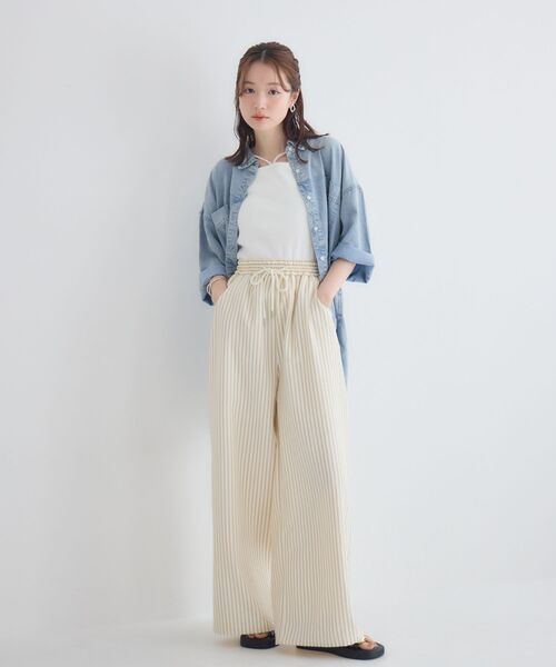 RETRO GIRL(レトロガール)の「ストライプイージーパンツ(その他パンツ・レディース・ブルー系その他/ブラウン系その他・FREE)」の4枚目の写真