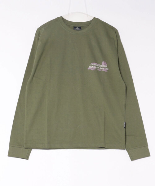 KRIFF MAYER(クリフメイヤー)の「外遊びプリントロンT(釣り)(Tシャツ/カットソー・メンズ・オフホワイト/オリーブ/ブルー/ブラック/グレー・X-LARGE/LARGE/MEDIUM)」の4枚目の写真
