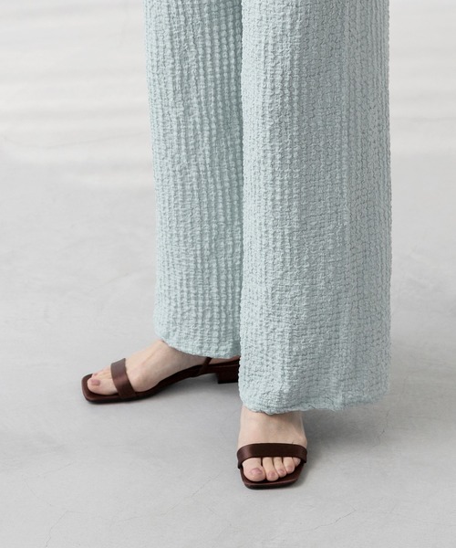 welleg（ウェレッグ）の「ぽこぽこ リラックス ゴム パンツ（その他パンツ・レディース・ブラック/グリーン/ブルー/パープル/ベージュ・M）」の5枚目の写真